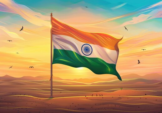 Indian Flag Waving